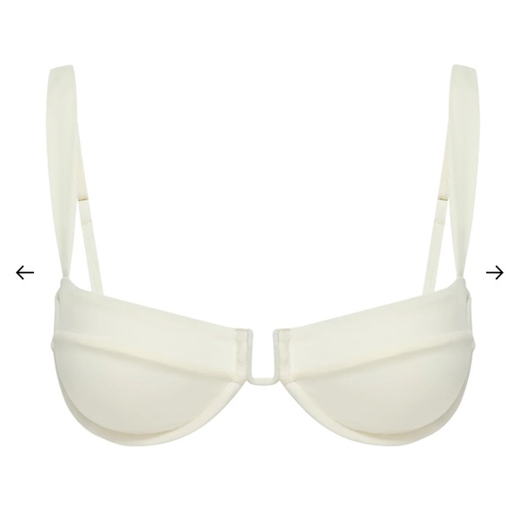 Monday swimwear set ( Cala roja top ivory- size M Palma bottom ivory- size M - Picture 2 of 7